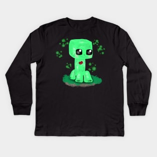 Cute Creeper Kids Long Sleeve T-Shirt